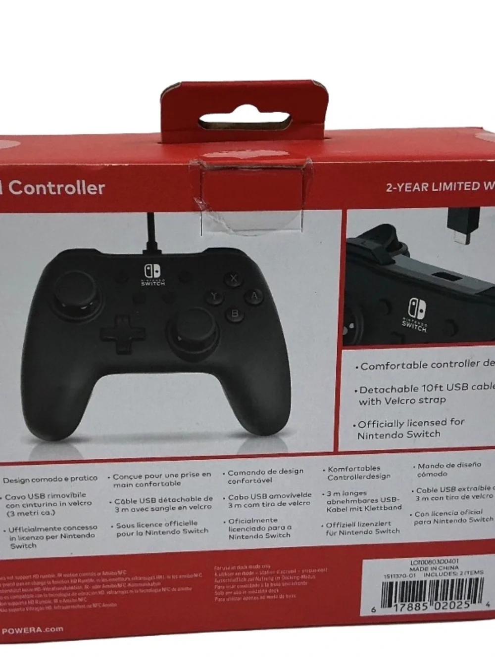 PowerA Wired Controller for Nintendo Switch Black, USB